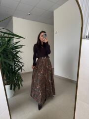 Dv 1267 Droplu A.Kahve Triko Kazak