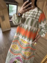 Ms Maxiboy Color Transition Linen Dress