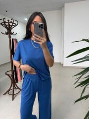 İv 0635 Pamuklu Penye Mavi Takım