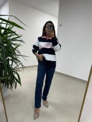 Dr 8658 Zr Model Pembe Poplin Yaka Sweat