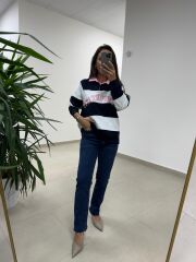 Dr 8658 Zr Model Pembe Poplin Yaka Sweat