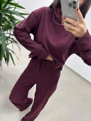 Ml 92512 Fitilli Kapüşonlu Bordo Takım