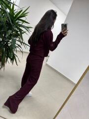 Ml 92512 Fitilli Kapüşonlu Bordo Takım