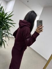 Ml 92512 Fitilli Kapüşonlu Bordo Takım
