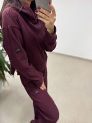 Ml 92512 Fitilli Kapüşonlu Bordo Takım