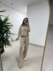 Ml 92512 Fitilli Kapüşonlu Vizon Takım