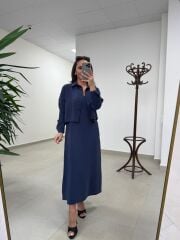 Fp 51153 Tensel İkili Laci Gömlek Elbise Takım