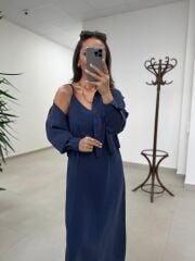 Fp 51153 Tensel İkili Laci Gömlek Elbise Takım