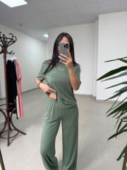 İv 0635 Pamuklu Penye Yeşil Takım