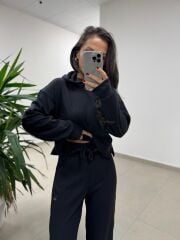 Ml 92512 Fitilli Kapüşonlu Siyah Takım