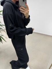 Ml 92512 Fitilli Kapüşonlu Siyah Takım