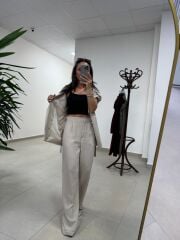 Art 4001 Taş Kuşaklı Keten Takım