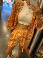 turuncu kimono takım