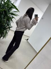 Spt 2023 A.Kahve İspanyol Paça Pantolon