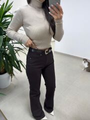 Spt 2023 A.Kahve İspanyol Paça Pantolon