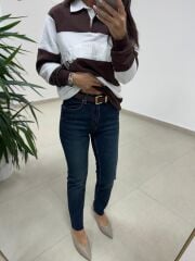 Spt 1055 Boyfitt Boru Paça Yeşil Tint Pantolon