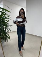 Spt 1055 Boyfitt Boru Paça Yeşil Tint Pantolon