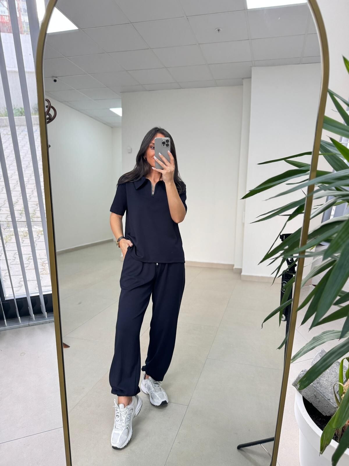 Art 4018 Kısa Kollu Fermuarlı Laci Modal Takım