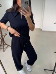 Art 4018 Kısa Kollu Fermuarlı Laci Modal Takım