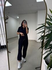 Art 4018 Kısa Kollu Fermuarlı Laci Modal Takım