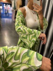 yeşil kimono takım