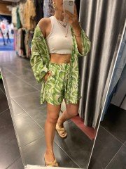 yeşil kimono takım
