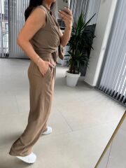 Cr 5598 Gömlek Yaka Vizon Takım