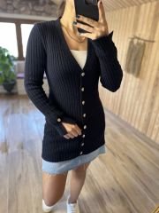 Laci gold düğmeli triko elb