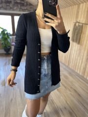 Laci gold düğmeli triko elb