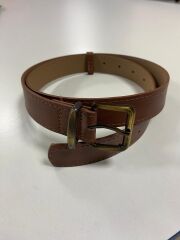 0495 Antik Küçük Kare Tokalı Kahve Kemer