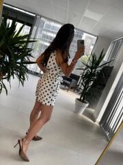 Bb 30185-48 Bitter Kahve Puantiyeli Şortlu Keten Takım