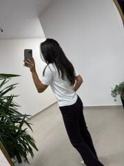 Dv 10779 Bisiklet Yaka Ekru Triko Bluz