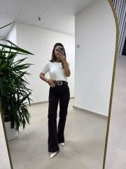 Dv 10779 Bisiklet Yaka Ekru Triko Bluz