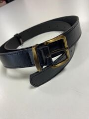 0495 Antik Küçük Kare Tokalı Siyah Kemer