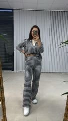 Sg Siyah Geçişli Polo Yaka Triko Takım