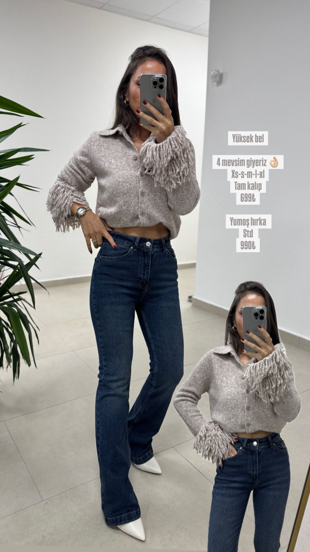 Spt 2023 Tint Yeşil İspanyol Paça Pantolon