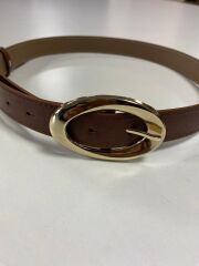 0403 Gold Tokalı Oval Kahve Kemer