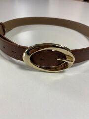 0403 Gold Tokalı Oval Kahve Kemer