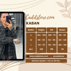 Tüvit Beyaz Geçişli Siyah Kaban