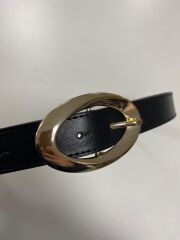 0403 Gold Tokalı Oval Siyah Kemer