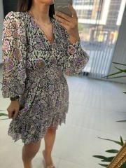 Ays 1387 Lila Yoryo Şifon Elbise