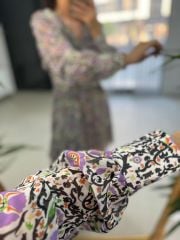 Ays 1387 Lila Yoryo Şifon Elbise