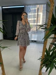 Ays 1387 Lila Yoryo Şifon Elbise