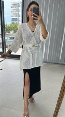 Orj.Marka Oversize Ajurlu Triko