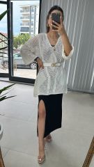 Orj.Marka Oversize Ajurlu Triko