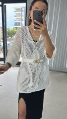 Orj.Marka Oversize Ajurlu Triko