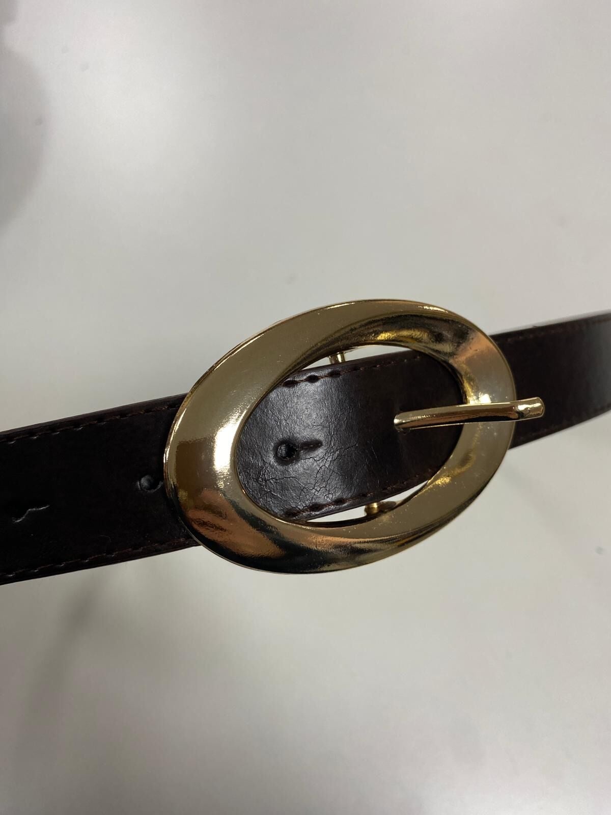 0403 Gold Tokalı Oval A. Kahve Kemer