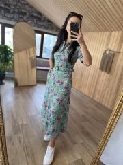 My Ezo green shirt dress with pocket L