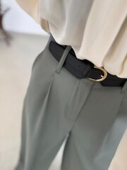 Fp 51304 Kemerli Poliviskon Haki Pantolon