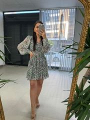 Ays 1387 Mint Yoryo Şifon Elbise